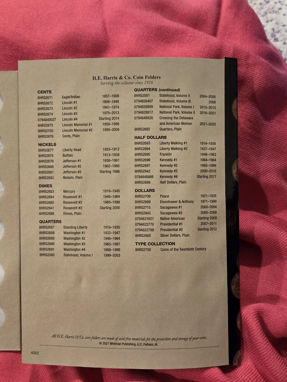 Whitman Penny Collector Book Starting 2014 - Brown & Black